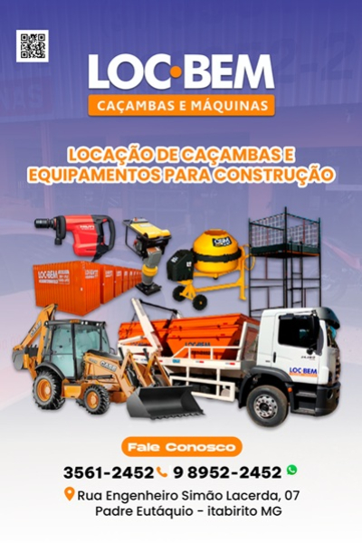LOC BEM CAÇAMBAS E MÁQUINAS Itabirito MG